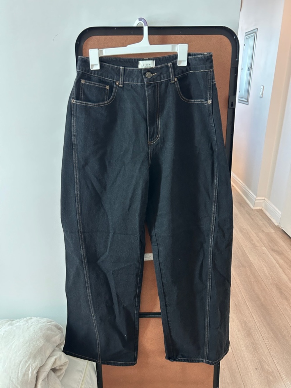 DISSH Carson Jet Black Wide Leg Jean - Picture 6 of 7
